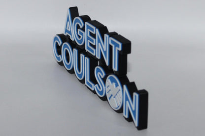 Agent Coulson 3D printed Comic Logo Art