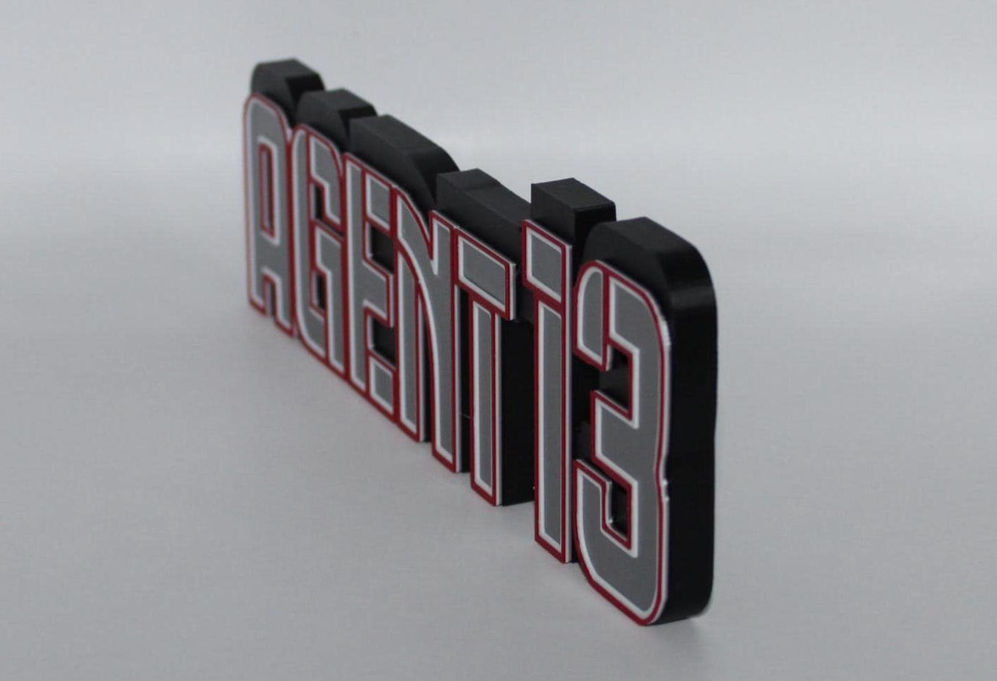 Agent 13 3D printed Comic Logo Art