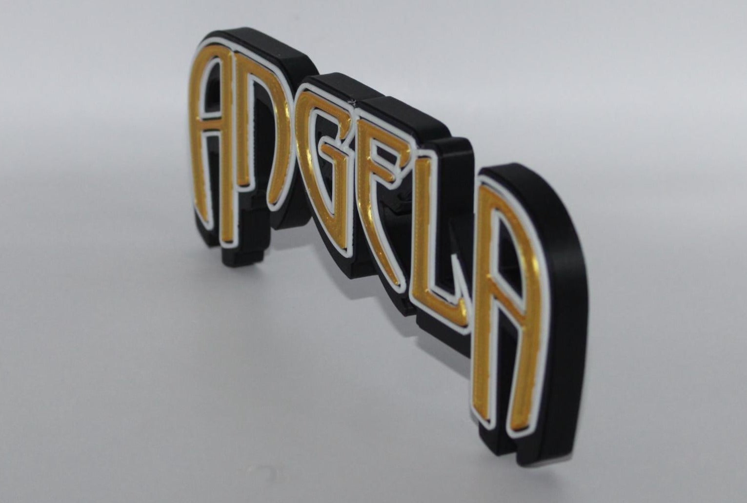 Angela 3D printed Comic Logo Art