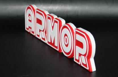 Armor 3D printed Comic Logo Art