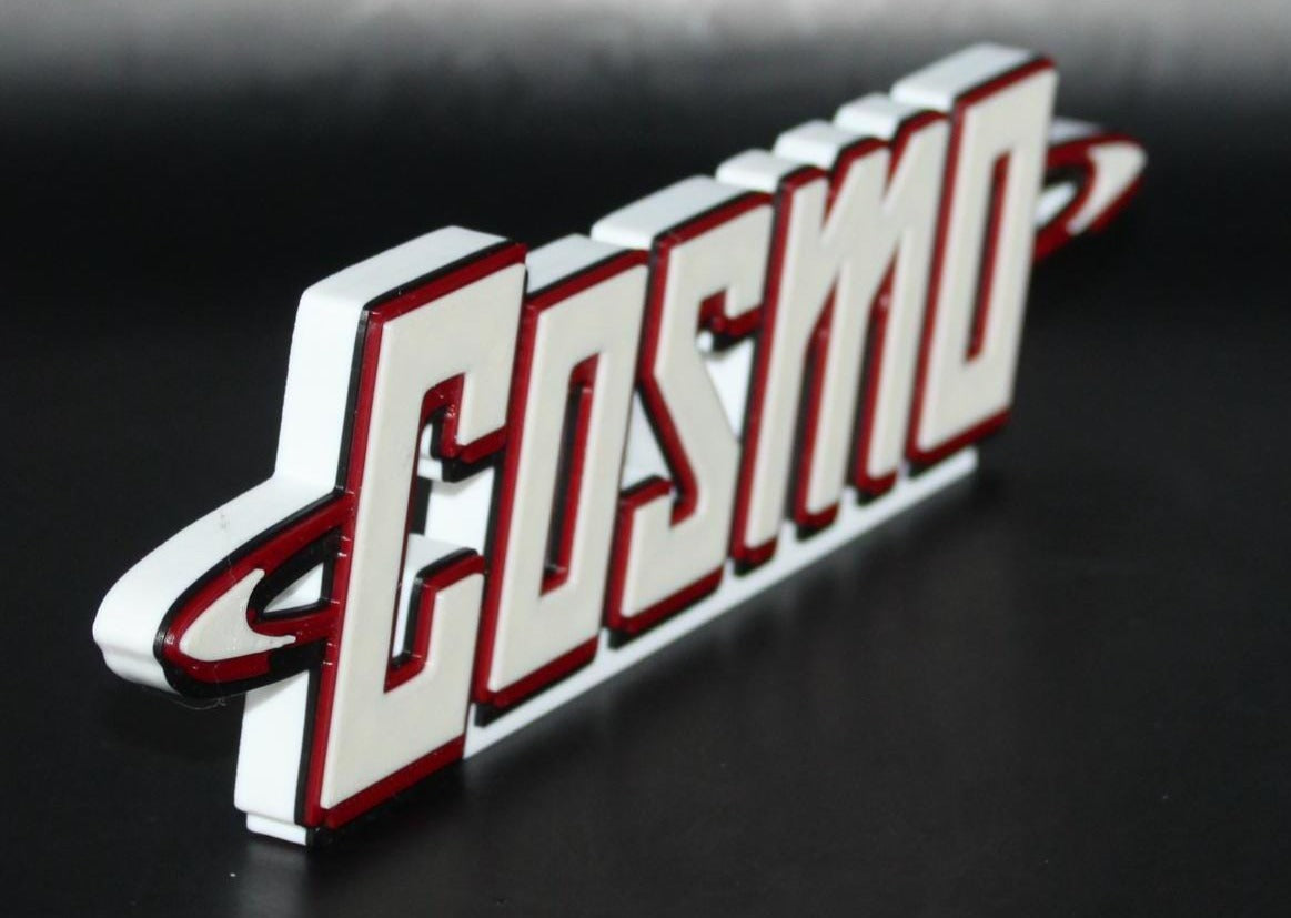 Cosmo 3D printed Comic Logo Art