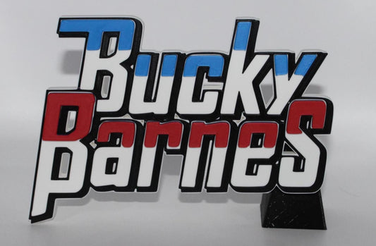 Bucky Barnes 3D printed Comic Logo Art