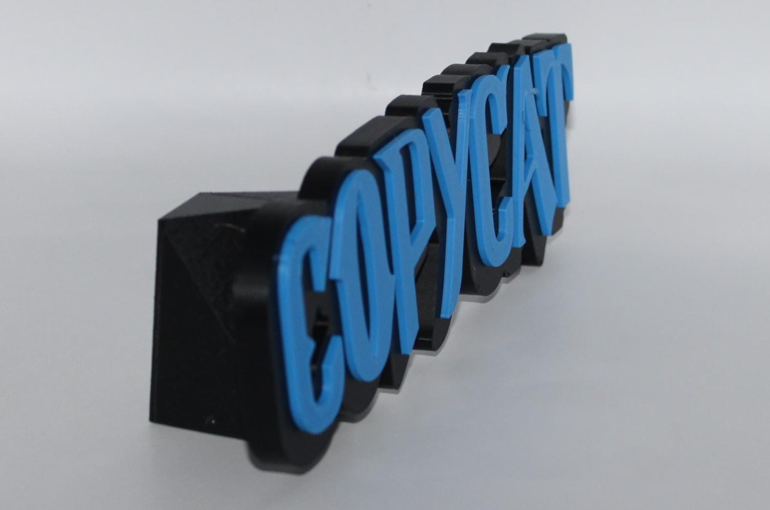 Copycat 3D printed Comic Logo Art