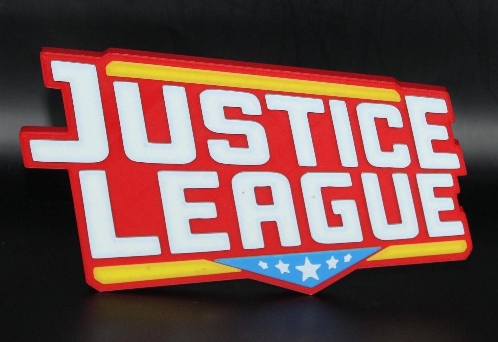 Justice league 3D printed Comic Logo Art