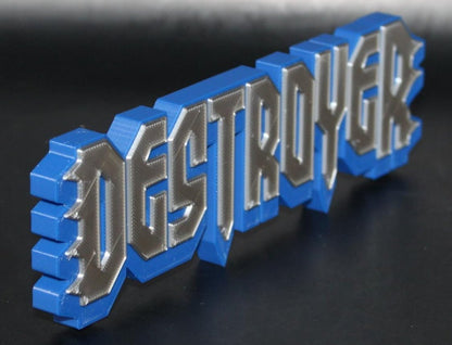 Destroyer 3D printed Comic Logo Art