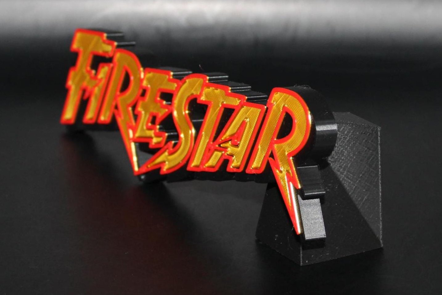 Firestar 3D printed Comic Logo Art