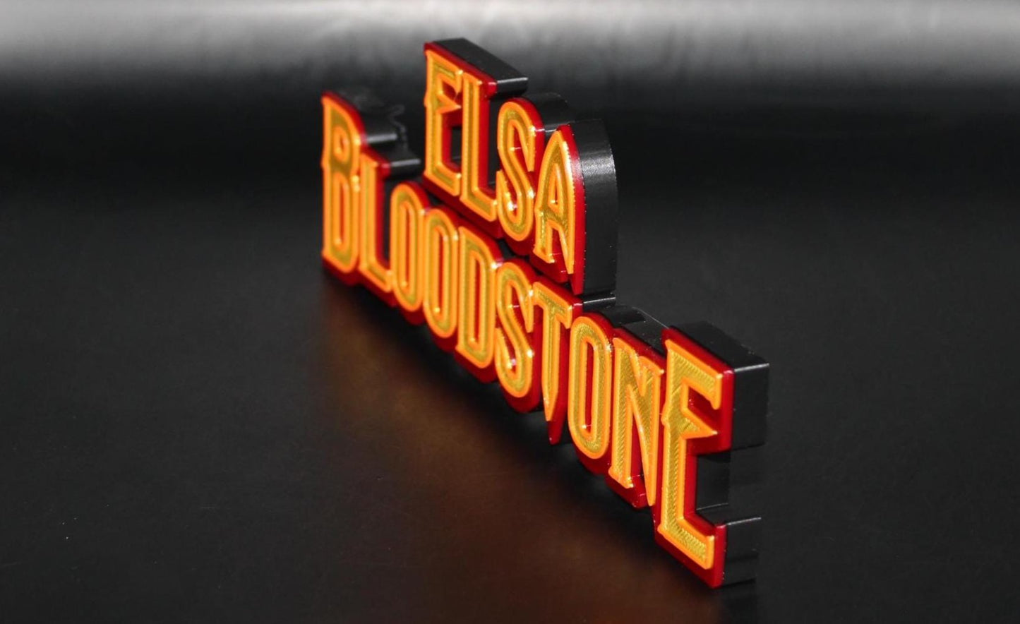 Elsa Bloodstone 3D printed Comic Logo Art