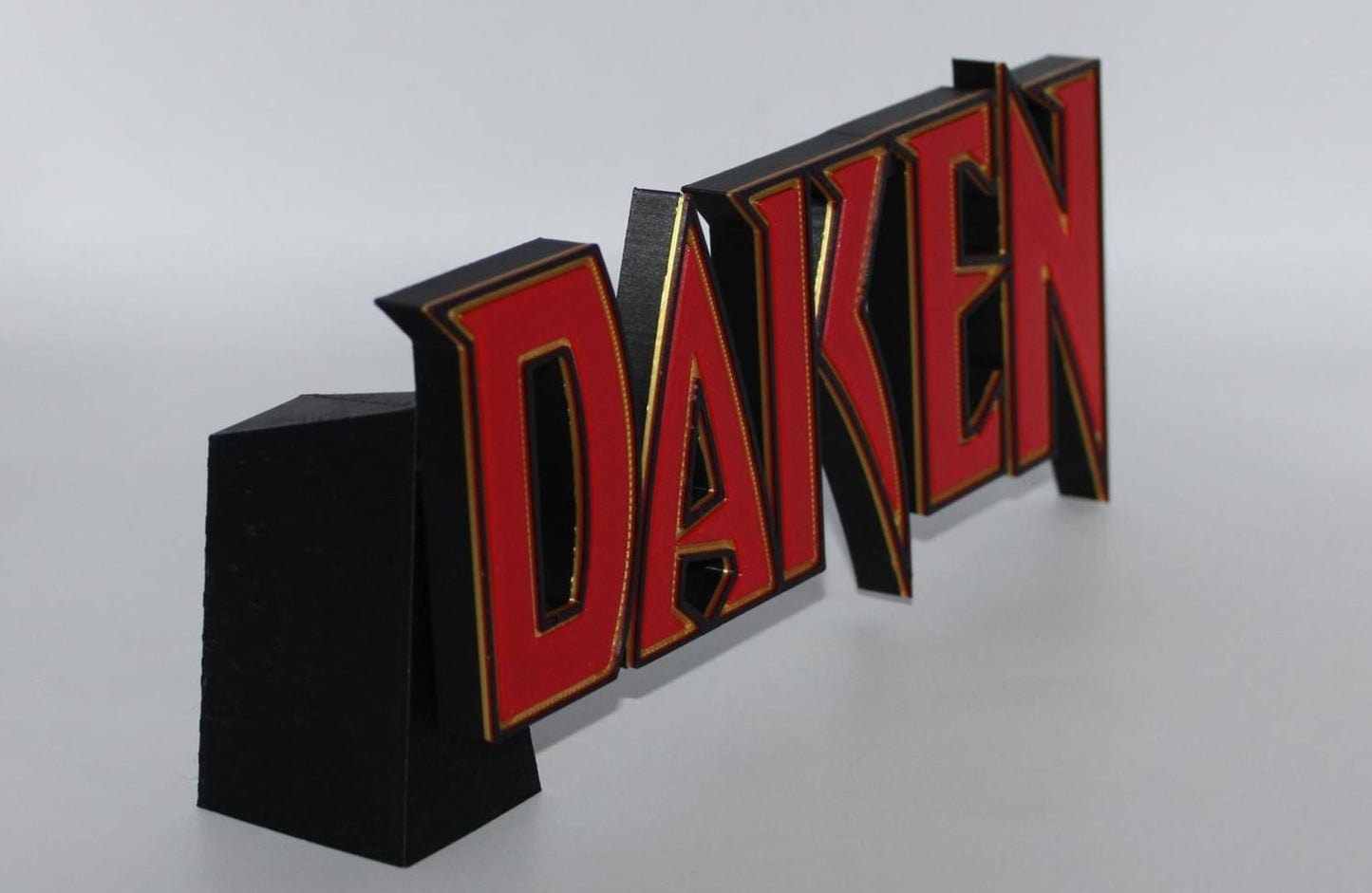 Daken 3D printed Comic Logo Art