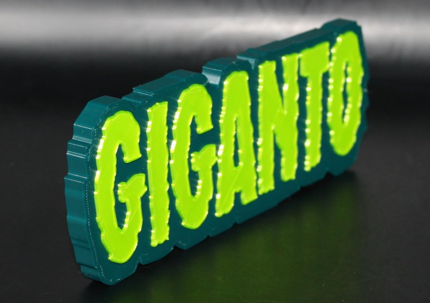 Giganto 3D printed Comic Logo Art