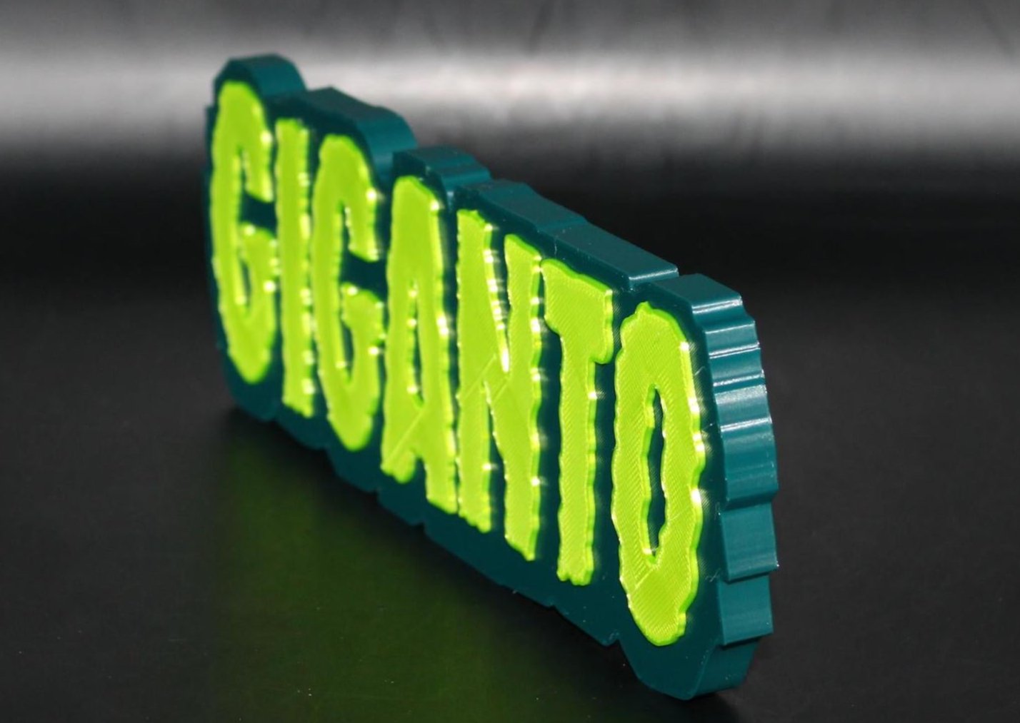 Giganto 3D printed Comic Logo Art