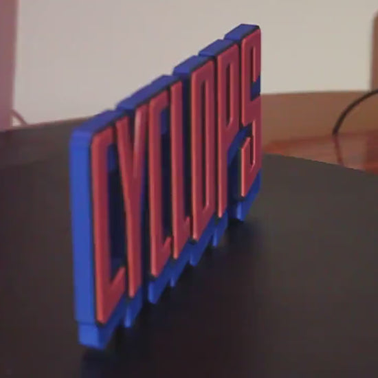 Cyclops 3D printed Comic Logo Art