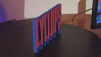 Cyclops 3D printed Comic Logo Art