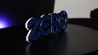 Zero 3D printed Logo Sign Wall Desk Shelf Art