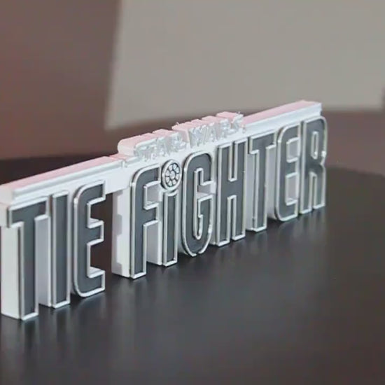 Tie Fighter 3D printed Logo Art