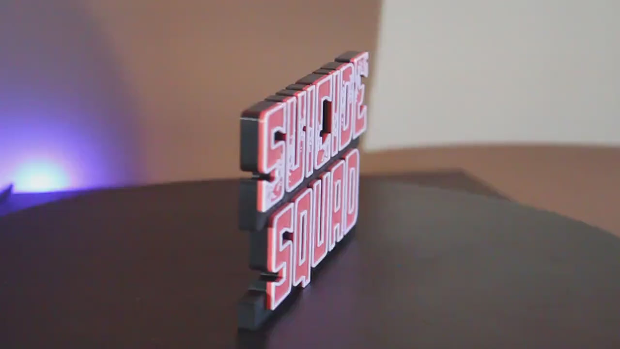 Suicide Squad 3D printed Comic Logo Art