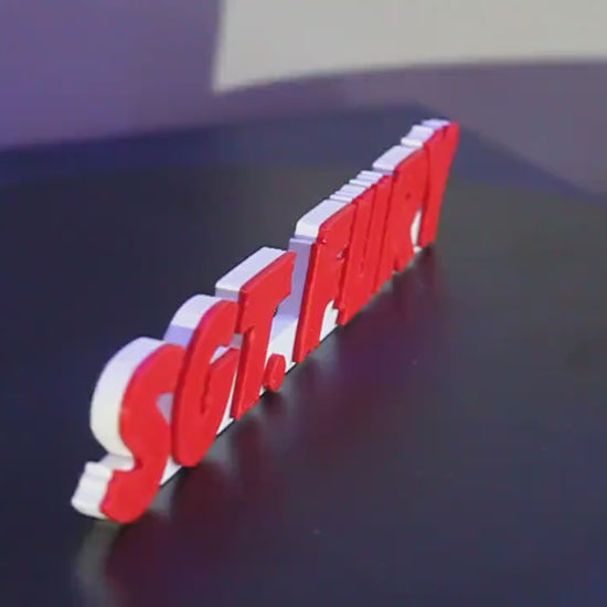 SGT. Fury 3D printed Comic Logo Art