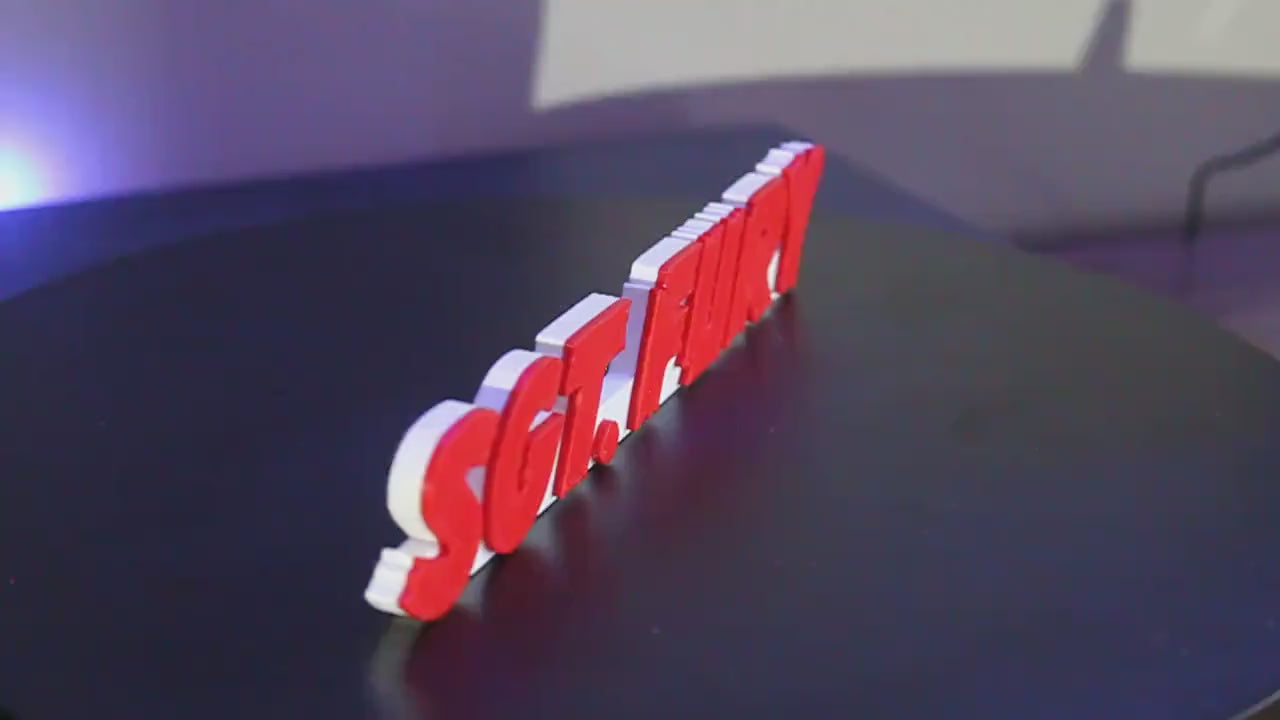 SGT. Fury 3D printed Comic Logo Art