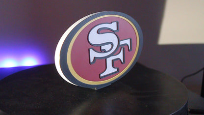 San Francisco 49ers, NFL 3D printed Logo, Sign, Wall, Desk, Fridge, Shelf Art