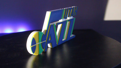 Utah Jazz 3D printed Logo Sign Wall Desk Shelf Art
