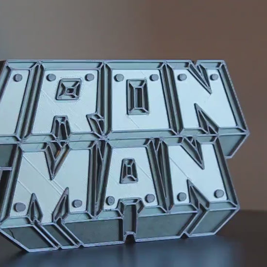 Iron Man 3D printed Comic Logo Art