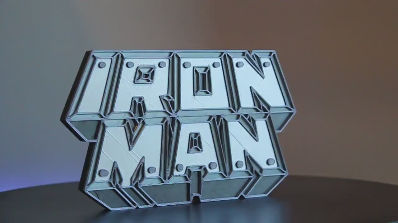 Iron Man 3D printed Comic Logo Art