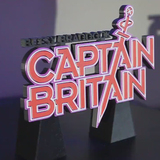 Captain Britain, Betsy Braddock 3D printed Comic Logo Art