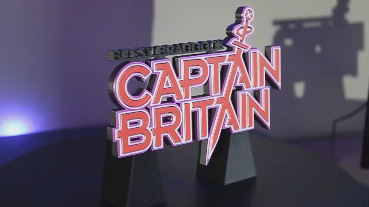 Captain Britain, Betsy Braddock 3D printed Comic Logo Art