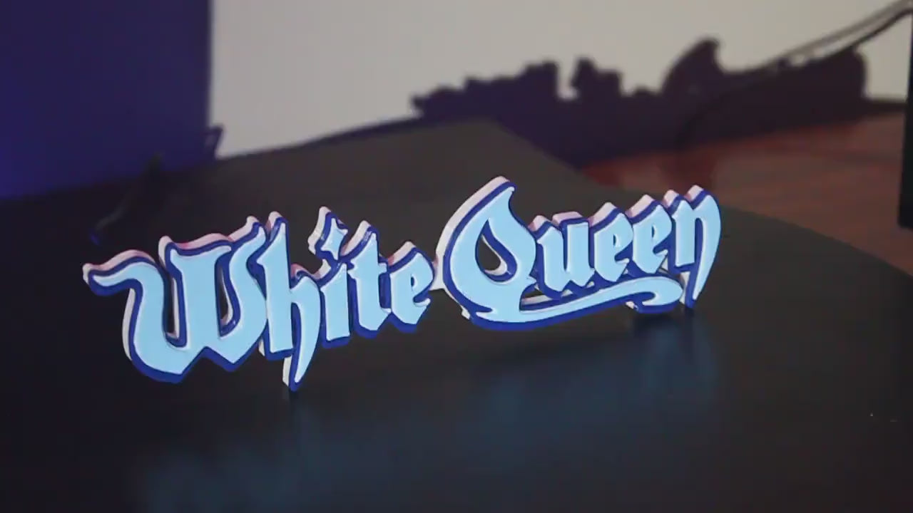 White Queen 3D printed Comic Logo Art