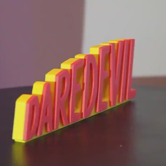 Daredevil 3D printed Comic Logo Art