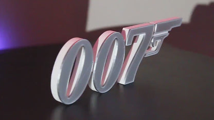 007, James Bond 3D printed Logo Art