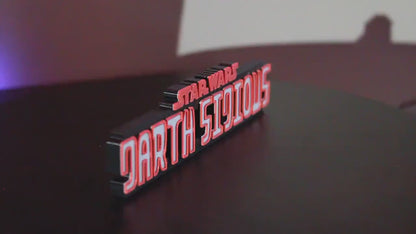 Darth Sidious 3D printed Comic Logo Art