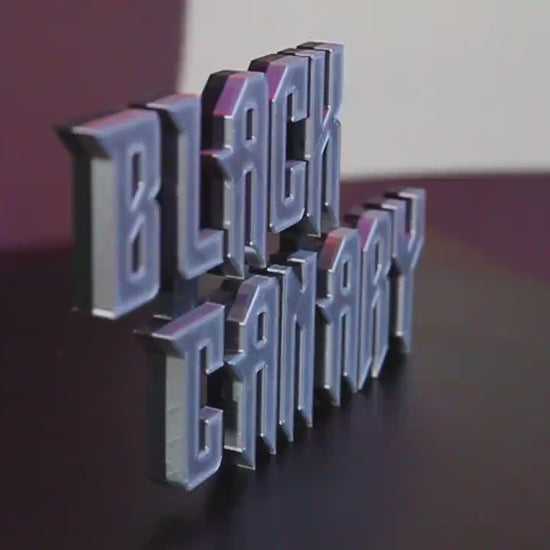 Black Canary 3D printed Comic Logo Art