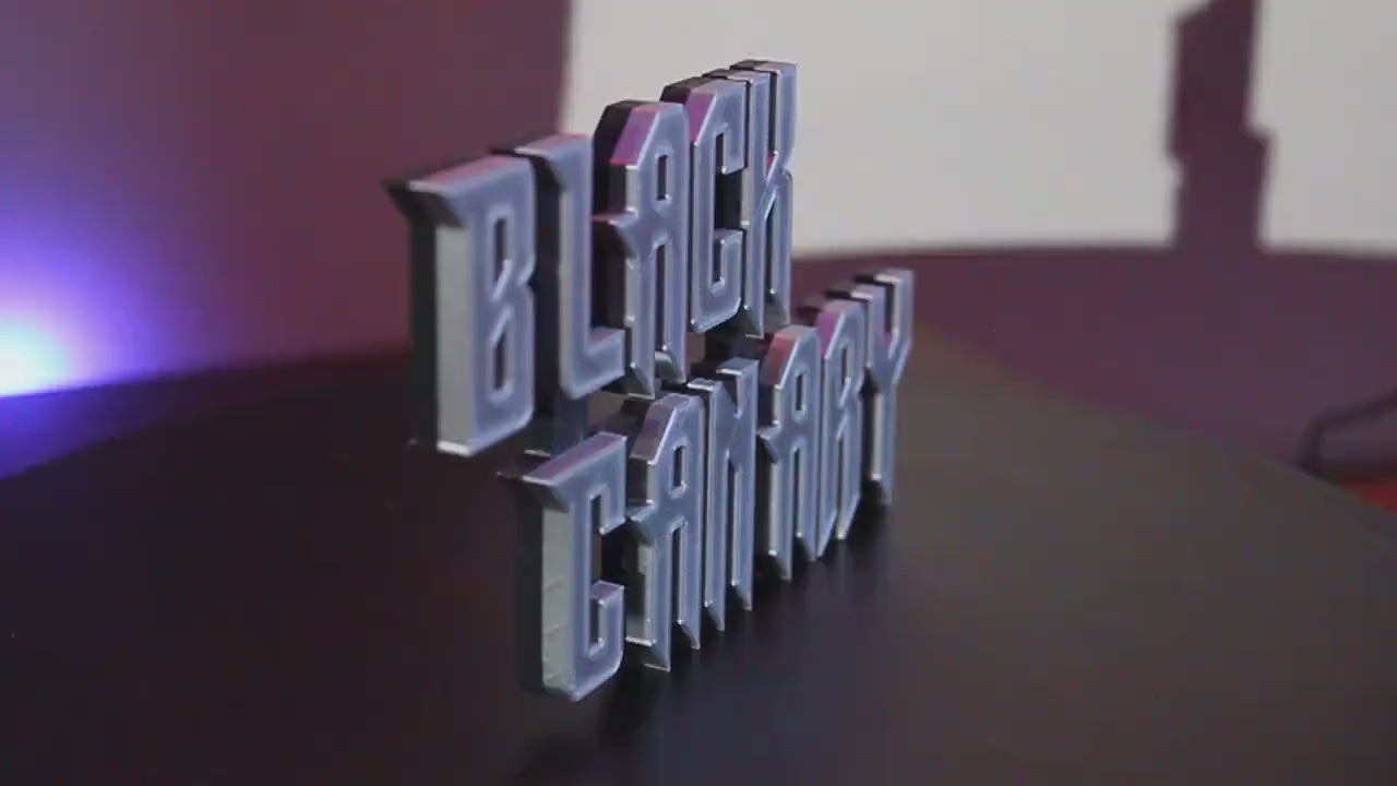 Black Canary 3D printed Comic Logo Art