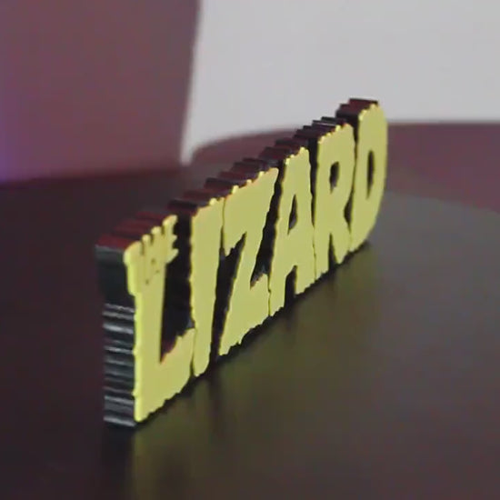 The Lizard 3D printed Comic Logo Art