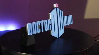 Doctor Who 3D printed Logo Sign Wall Desk Shelf Art