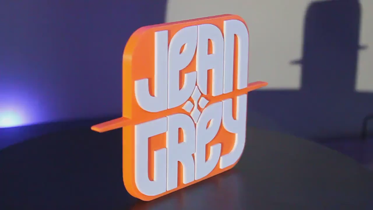 Jean Grey 3D printed Comic Logo Art