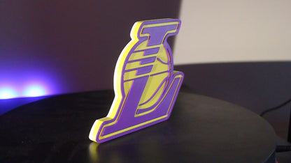 Los Angels Lakers 3D printed Logo Sign Wall Desk Shelf Art