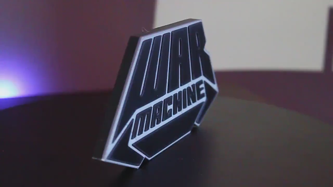 War Machine 3D printed Comic Logo Art