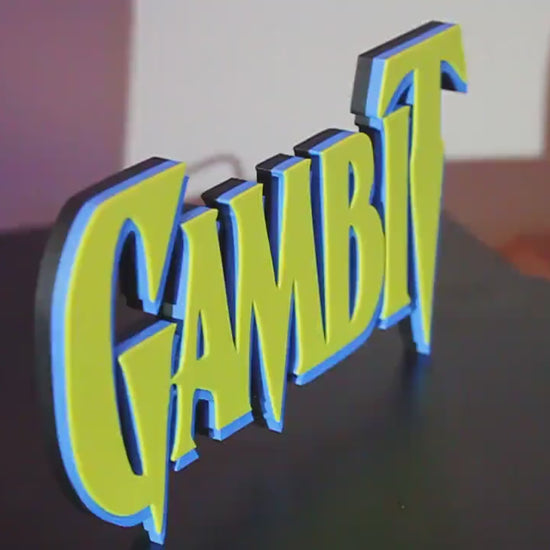 Gambit printed Comic Logo Art