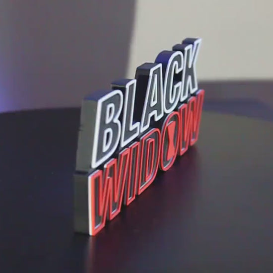 Black Widow 3D printed Comic Logo Art