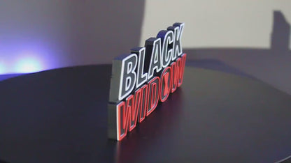 Black Widow 3D printed Comic Logo Art