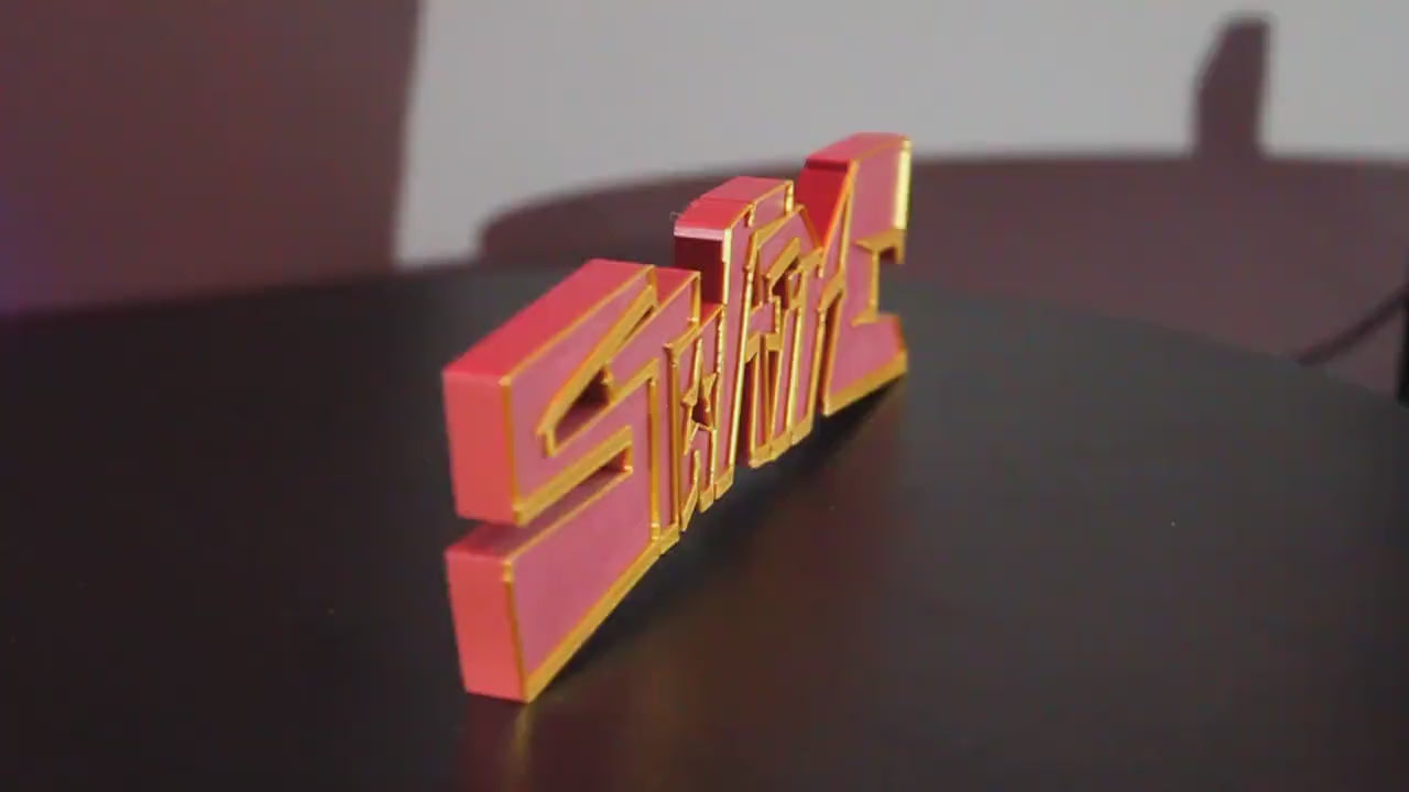 Starfire 3D printed Comic Logo Art