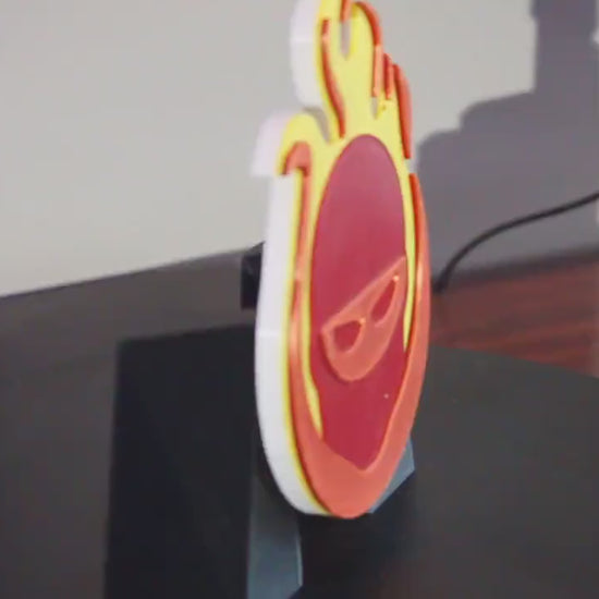 Halo Flaming Ninja Emblem 3D printed Logo Art