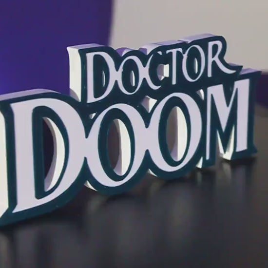 Doctor Doom 3D printed Comic Logo Art