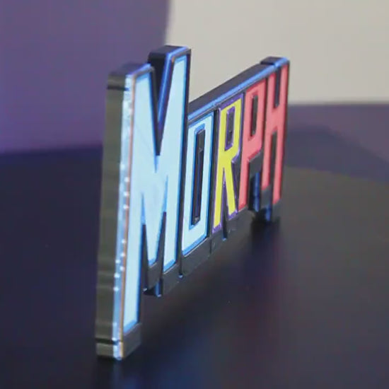 Morph 3D printed Comic Logo Art