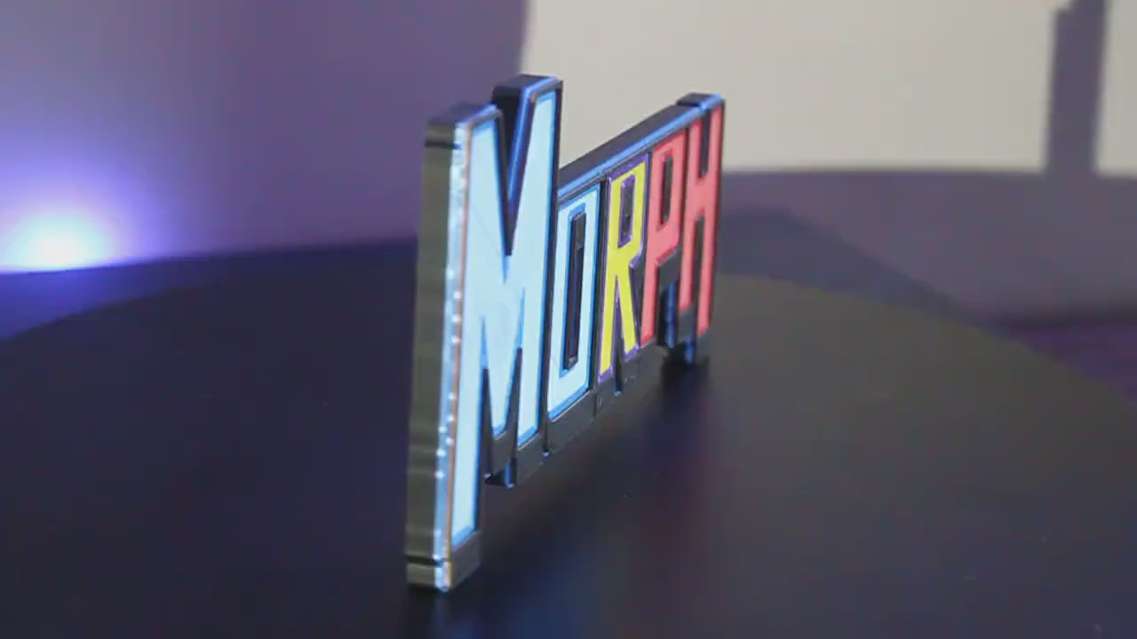 Morph 3D printed Comic Logo Art