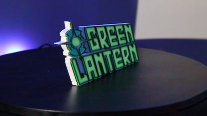 Green Lantern 3D printed Logo Sign Wall Desk Shelf Art