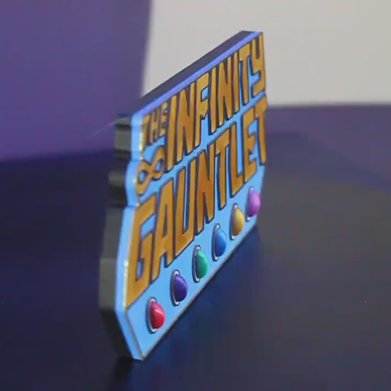 The Infinity Gauntlet 3D printed Comic Logo Art