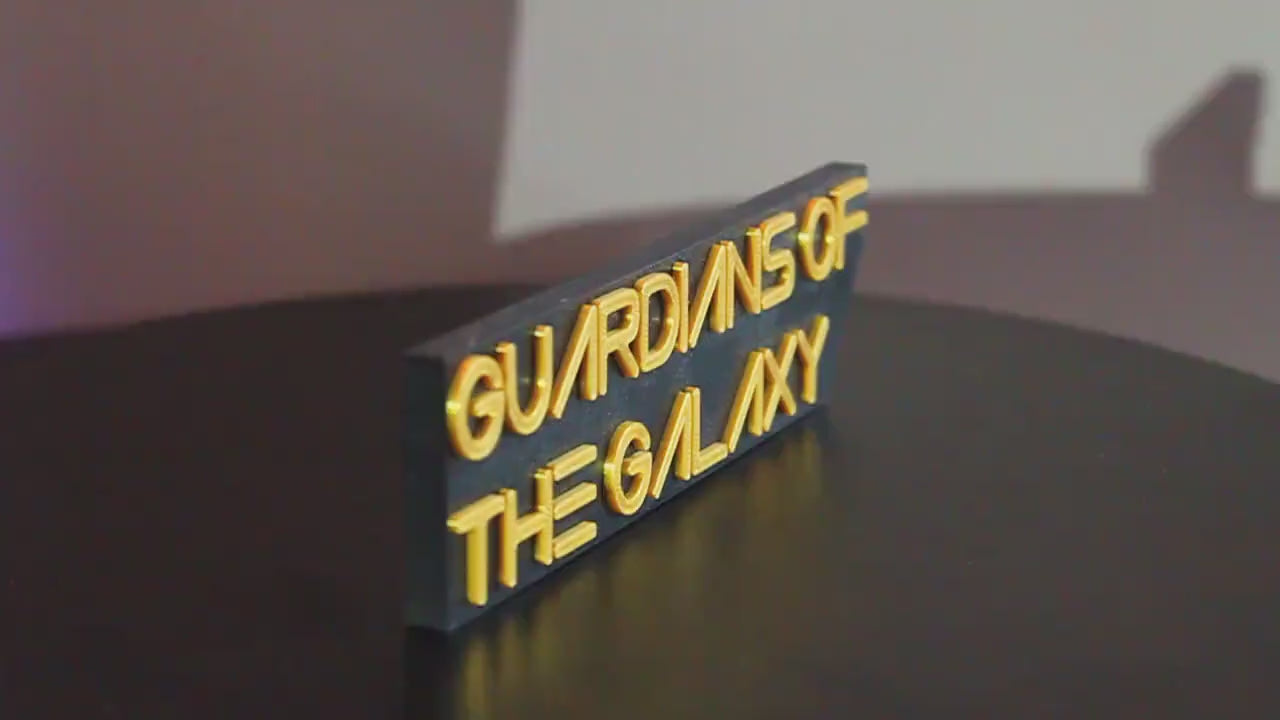 Guardians of the Galaxy 3D printed Comic Logo Art