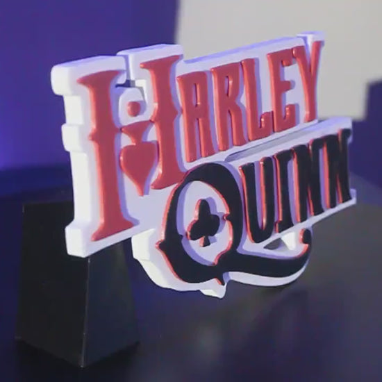 Harley Quinn 3D printed Comic Logo Art